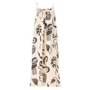 Untitled in Motion Ophelia Abstract Dress in Off-White, Size XL